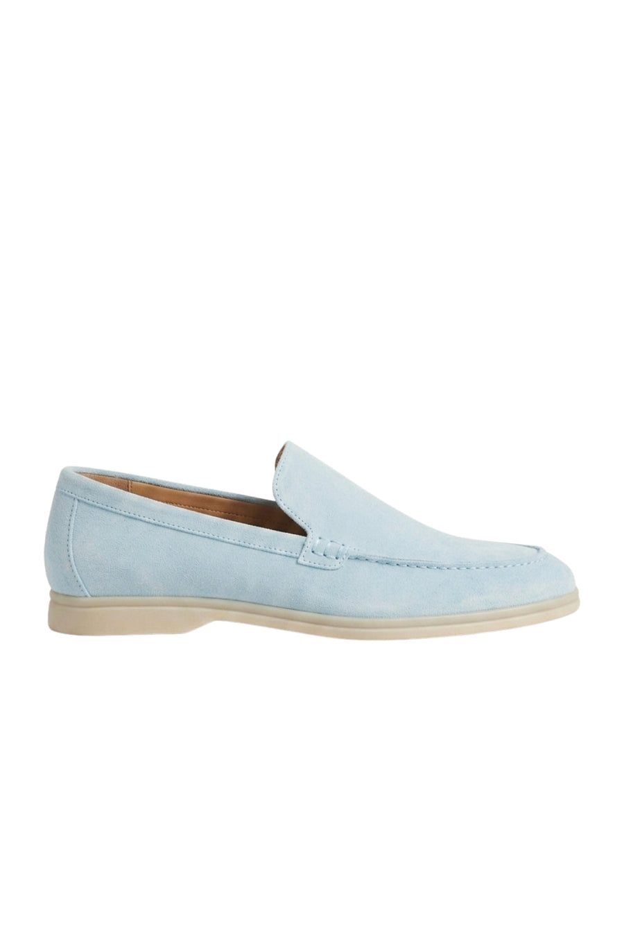 Suede Loafer — Light Blue — Loafers