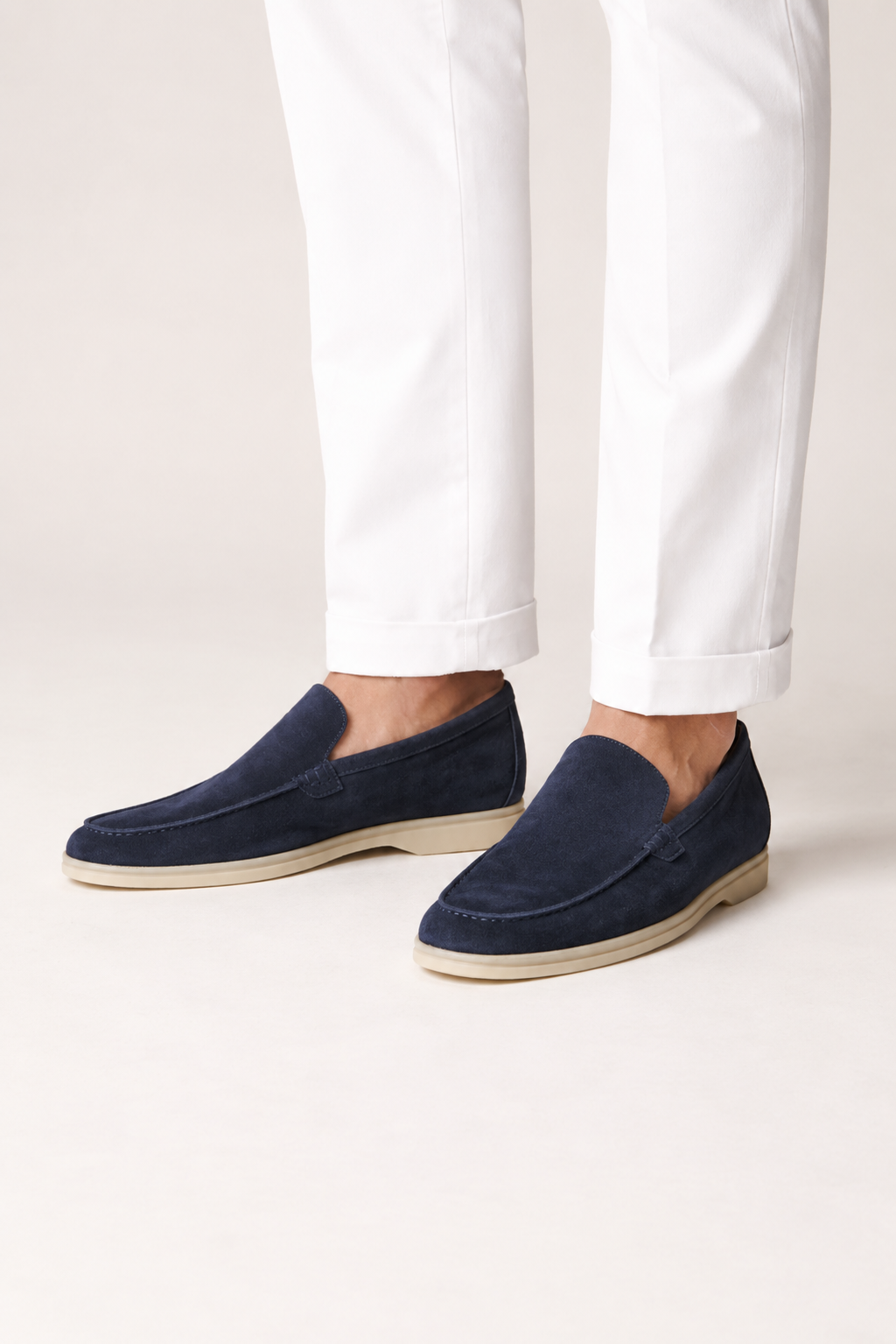 Suede Loafer — Navy — Loafers