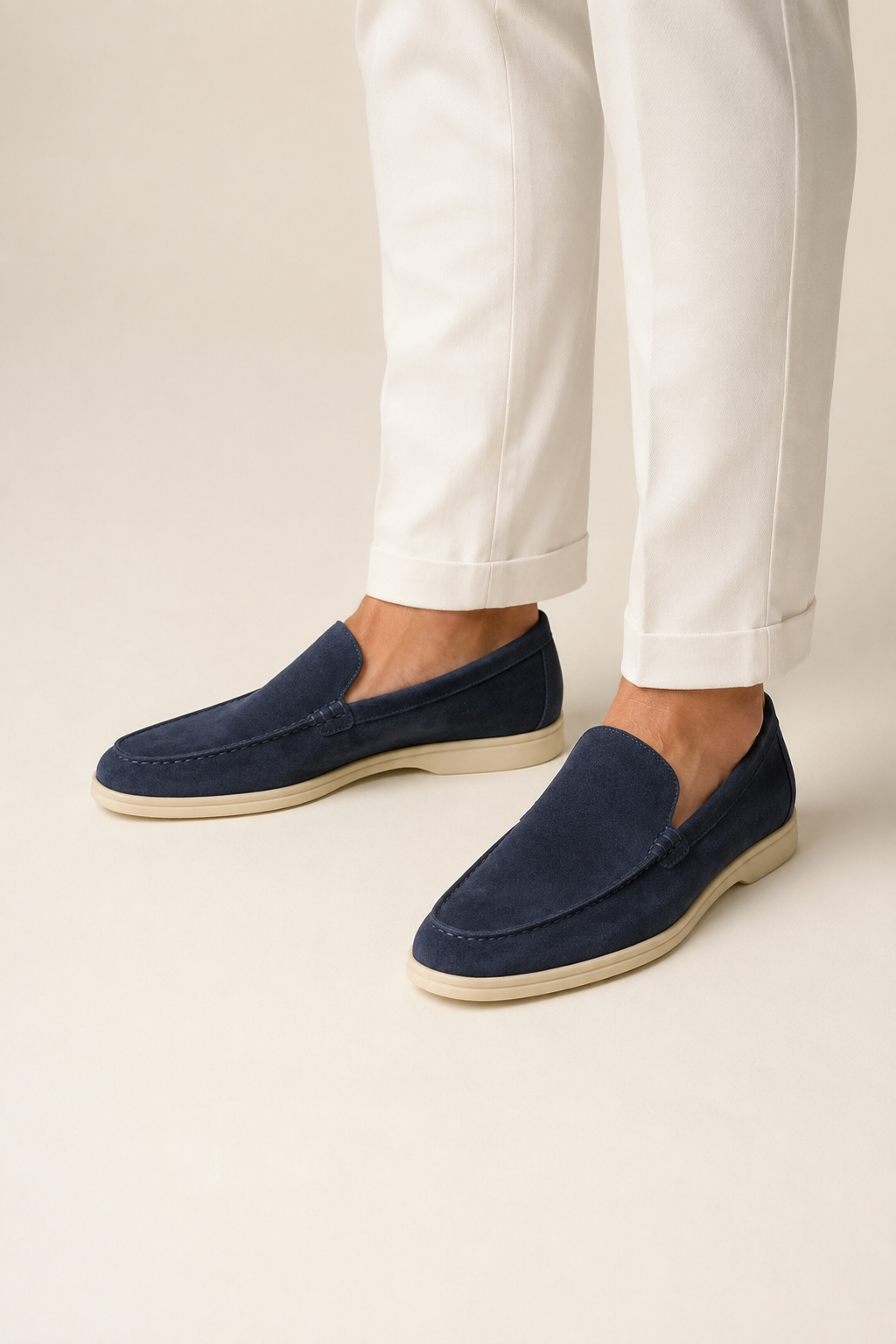 Suede Loafer — Navy — Loafers