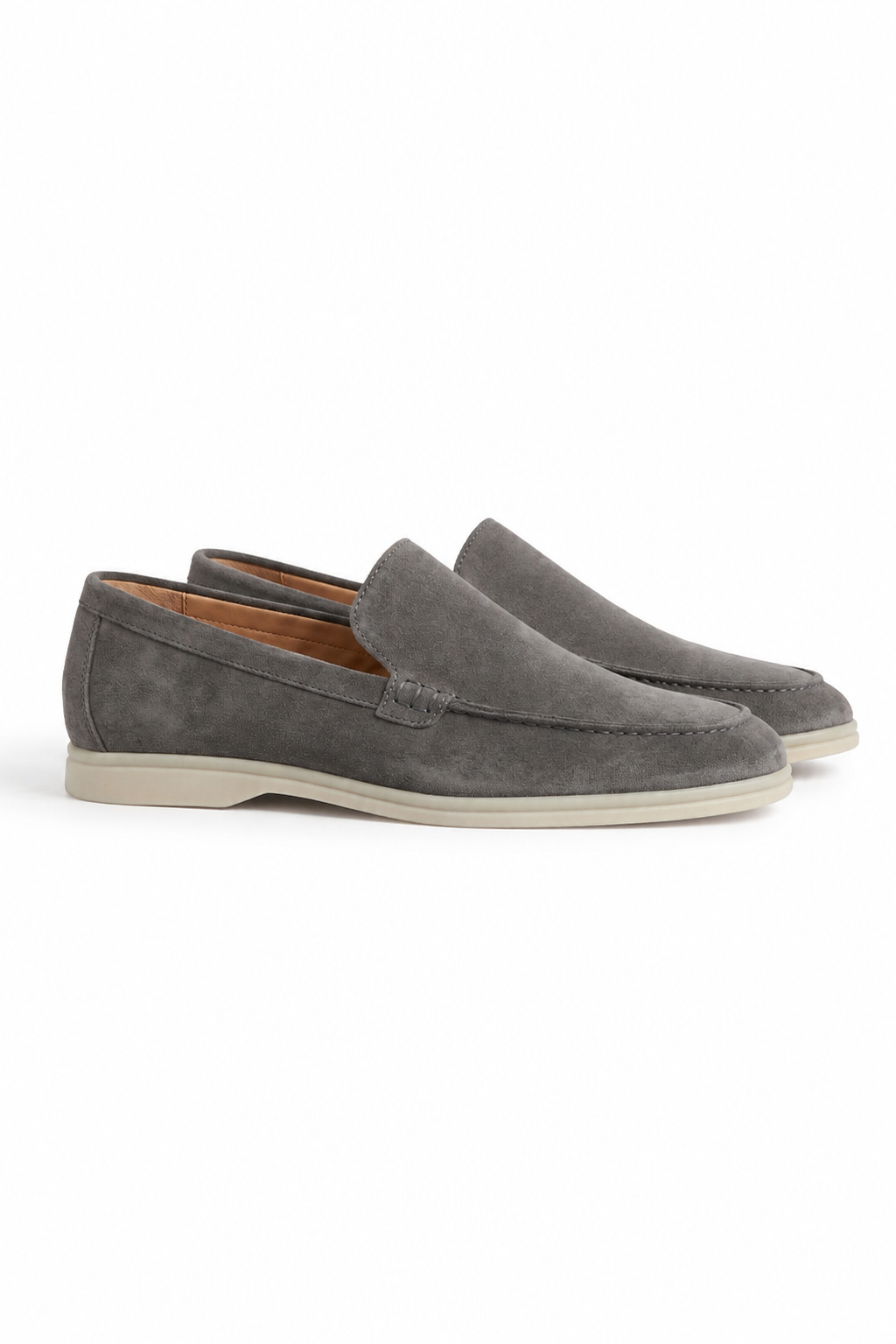 Suede Loafer — Grey — Loafers