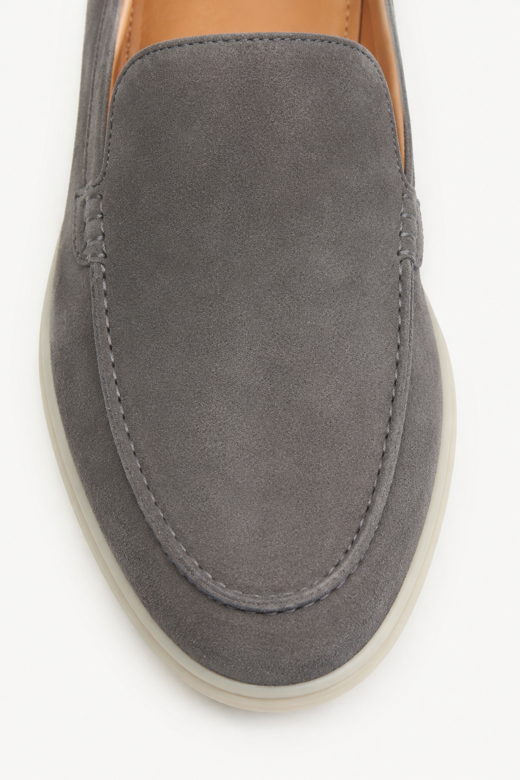 Suede Loafer — Grey — Loafers