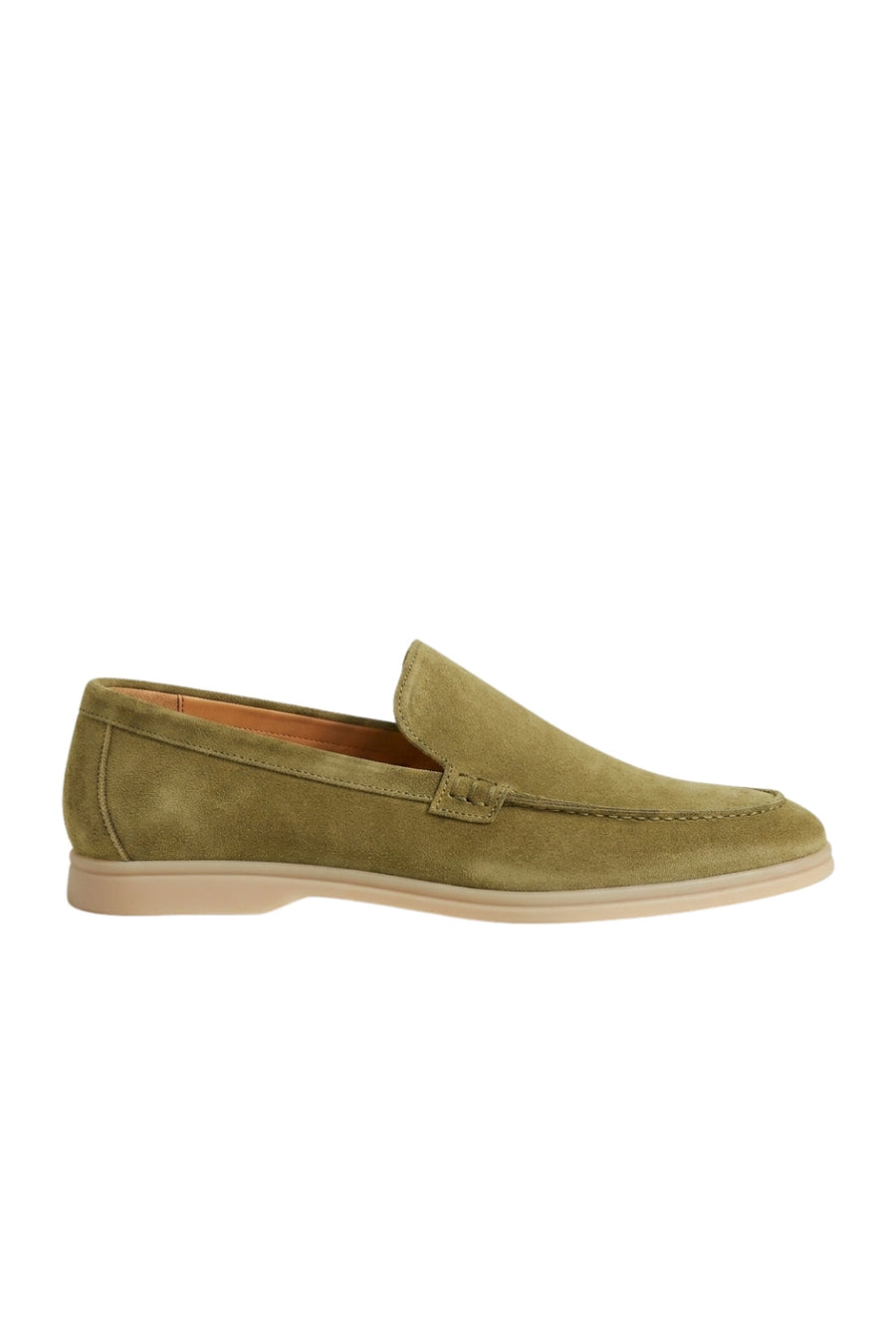 Suede Loafer — Olive — Loafers