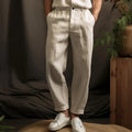 Men's Summer Linen Trousers - front view | SAINT DOR