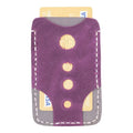 Leather Card Holder in Mulberry